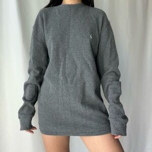 Polo Ralph Lauren Waffle knit shirt in charcoal gray